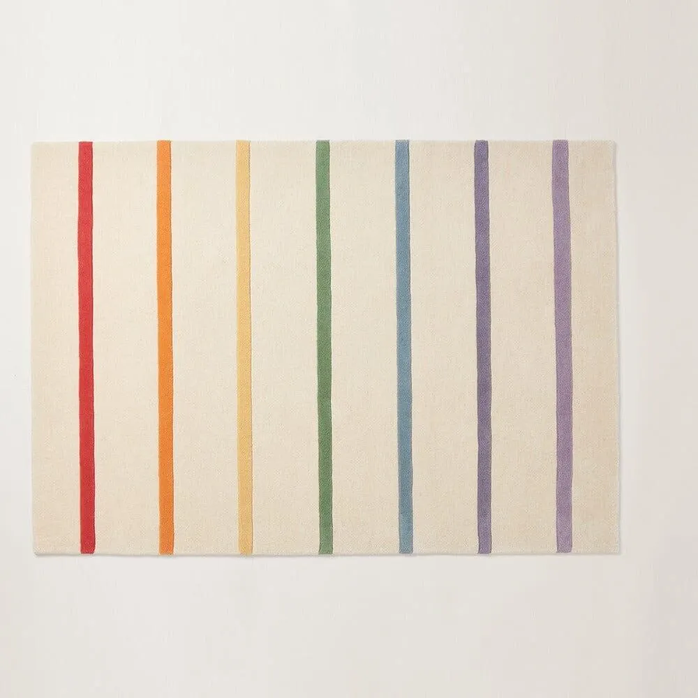 Rainbow Stripe Rug, 200 x 140 (cm)