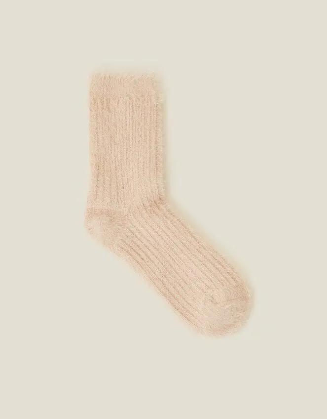 Ribbed Fluffy Socks