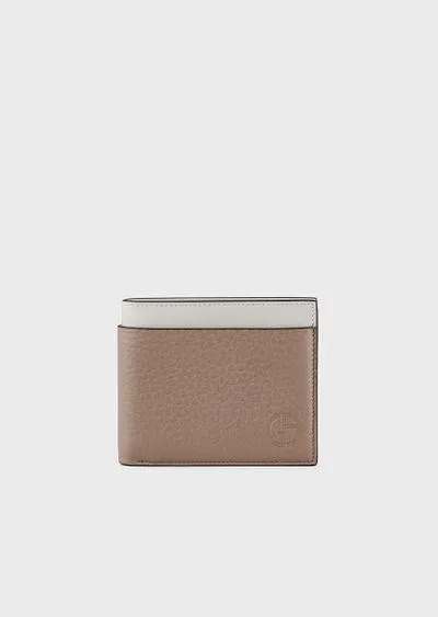 Two-toned leather bifold wallet