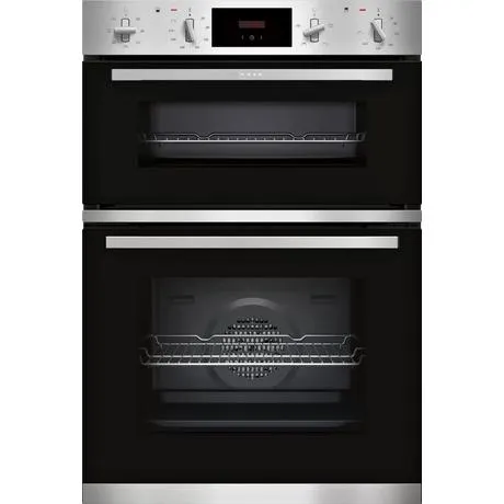 NEFF U1GCC0AN0B 59.4cm Built In Electric Double Oven - Black/Steel