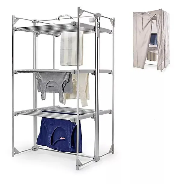Dry:Soon Deluxe 3-Tier Heated Airer and Cover Bundle