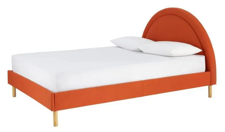Habitat Sol Sunrise Kingsize Fabric Bed Frame - Orange