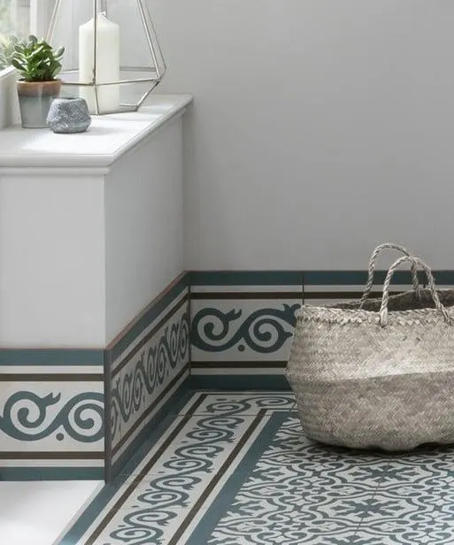 Slate Blue Corner Tile