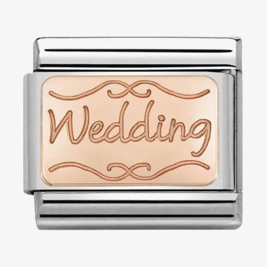 CLASSIC Rose Gold Plates Wedding Charm