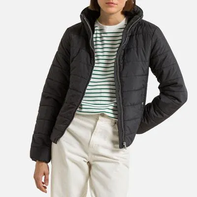 Short Padded Jacket with High Neck