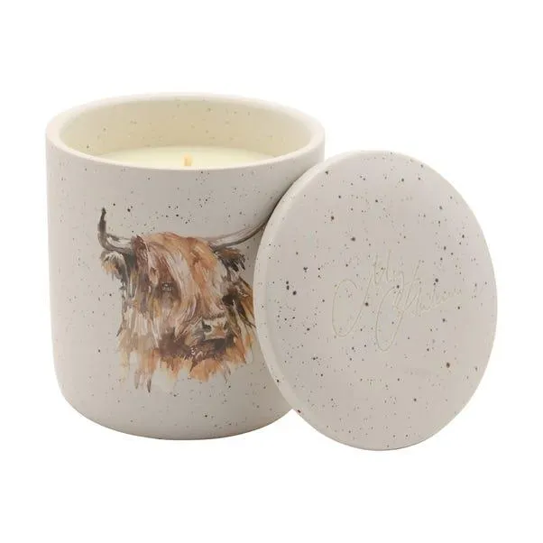 Meg Hawkins Apple Orchard Ceramic Highland Cow Candle