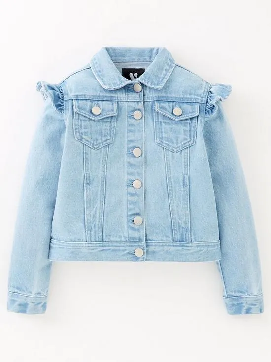Girls Frill Denim Jacket