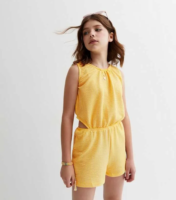 Name It Pale Yellow Sleeveless Playsuit