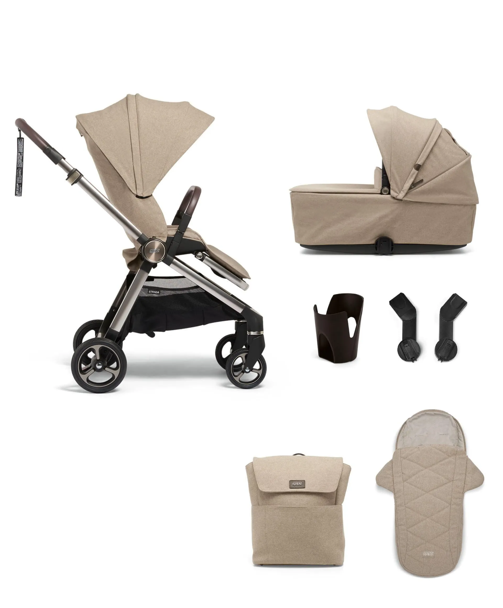 Strada Pushchair 6 Piece Essentials Bundle - Pebble