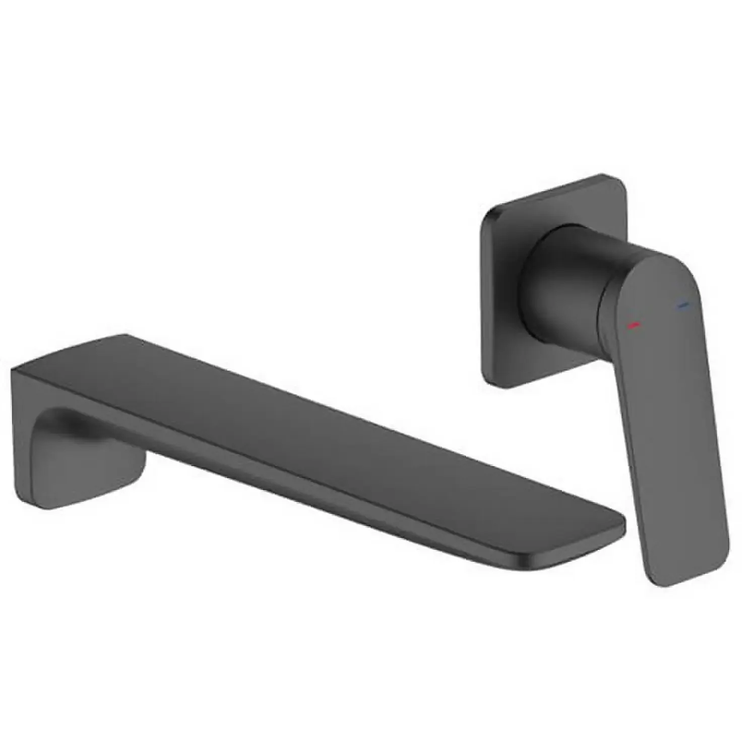 Bathstore Aero Wall Mounted Basin Mixer Tap - Matt Black