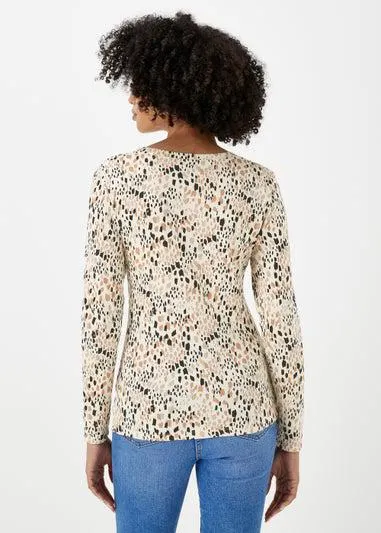 Beige Mark Maker Long Sleeve T-Shirt - Size 8