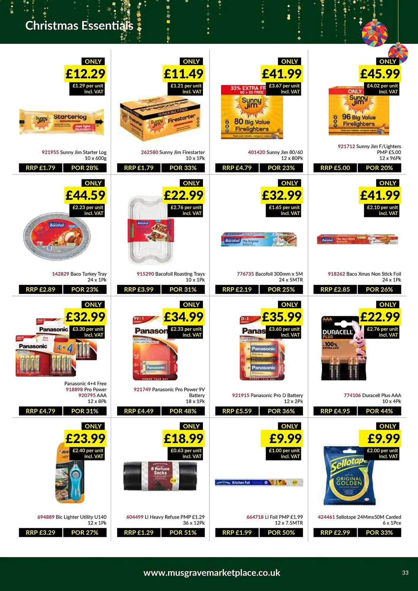 Musgrave MarketPlace leaflet from 8 December to 4 January 2026 - Catalogue Page 33