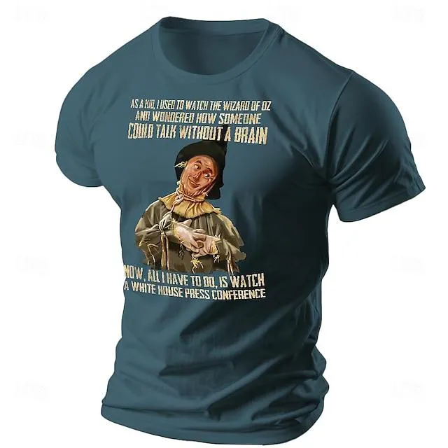 Human Now All I Have to Do Is Watch a White House Press Conference Men's Graphic Cotton T Shirt Sports Classic Shirt Short Sleeve Comfortable Tee Sports