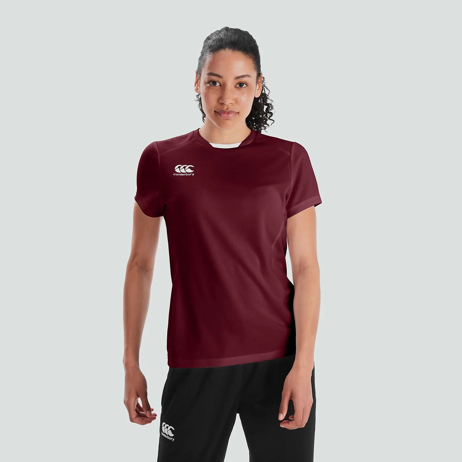 WOMENS CLUB DRY TEE MAROON
