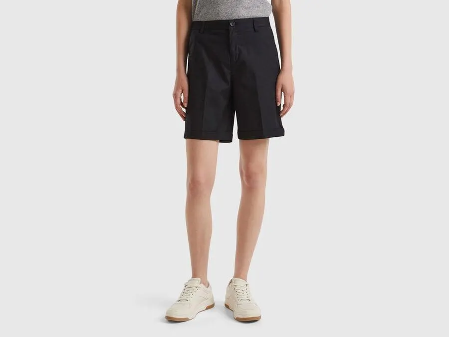 Bermudas in stretch cotton