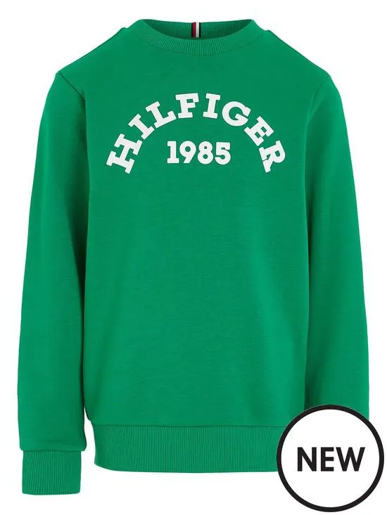 Boys Hilfiger 1985 Sweatshirt - Olympic Green