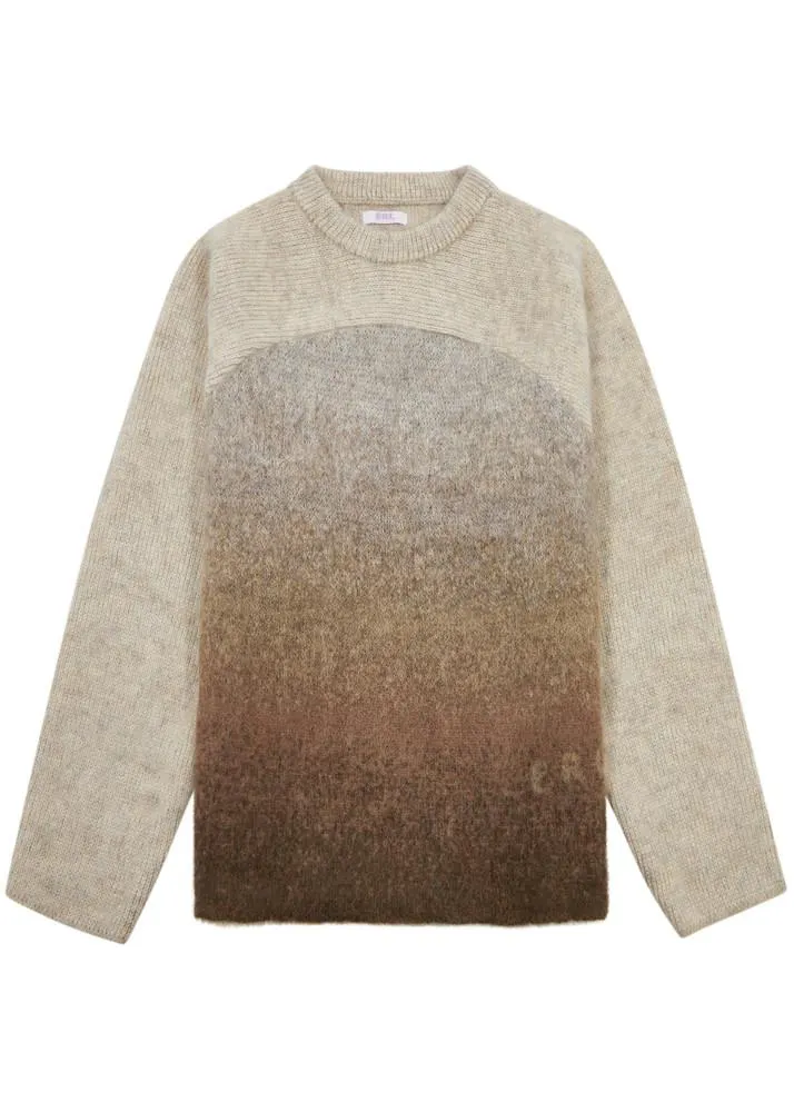 Gradient mohair-blend jumper