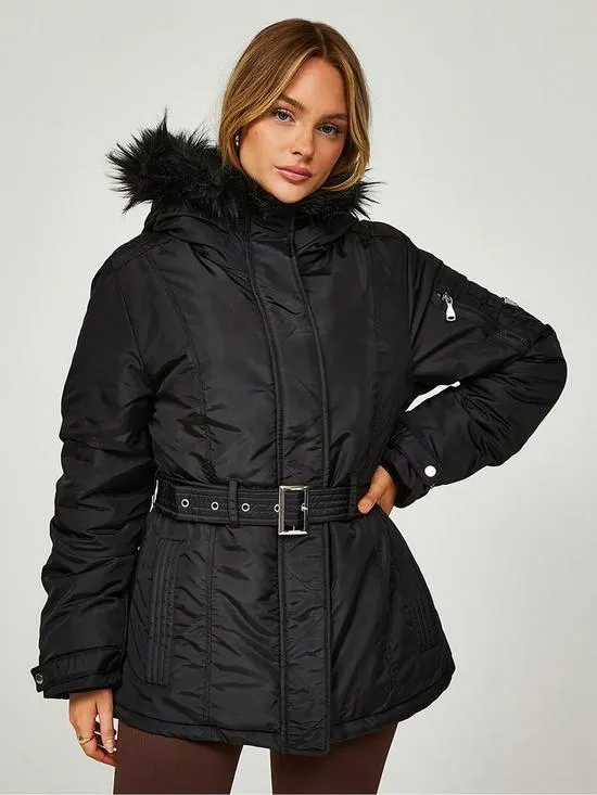 Alessandro Zavetti Mirella Padded Parka - Black