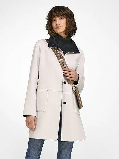 Reversible jacket in 100% new milled wool