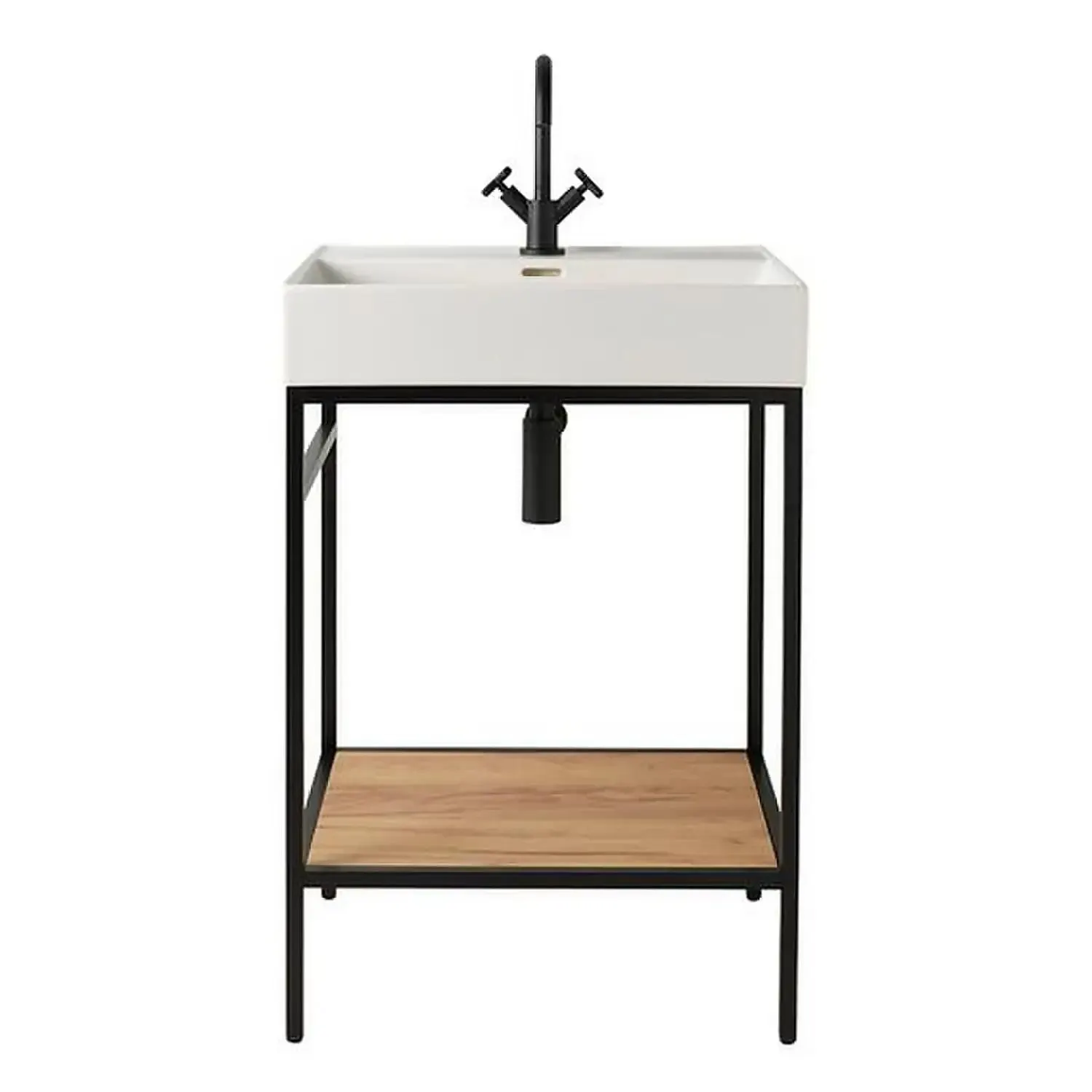 Bathstore Noir 600mm Basin and Frame Unit