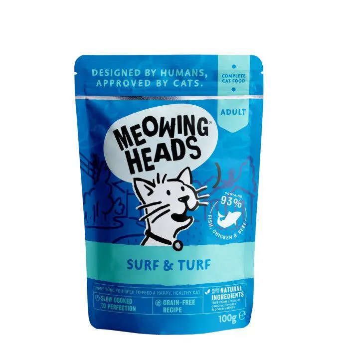 Meowing Heads - Supurrr Surf & Turf Wet 100G