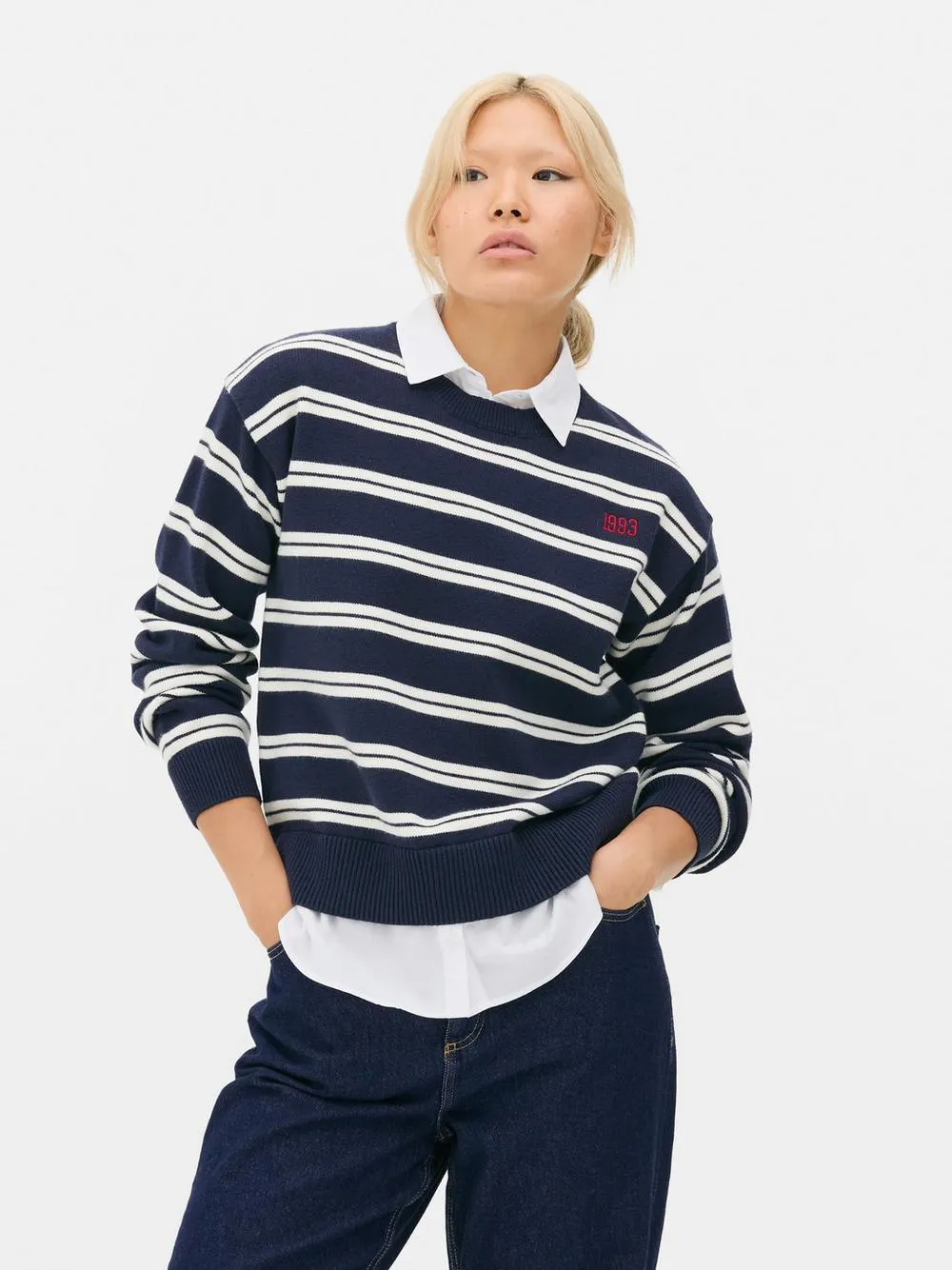 Stripe 2 In 1 Sweater