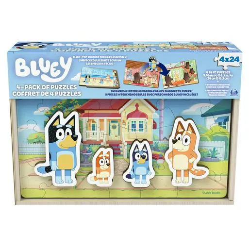 Bluey 4-in-1 Puzzle Pack