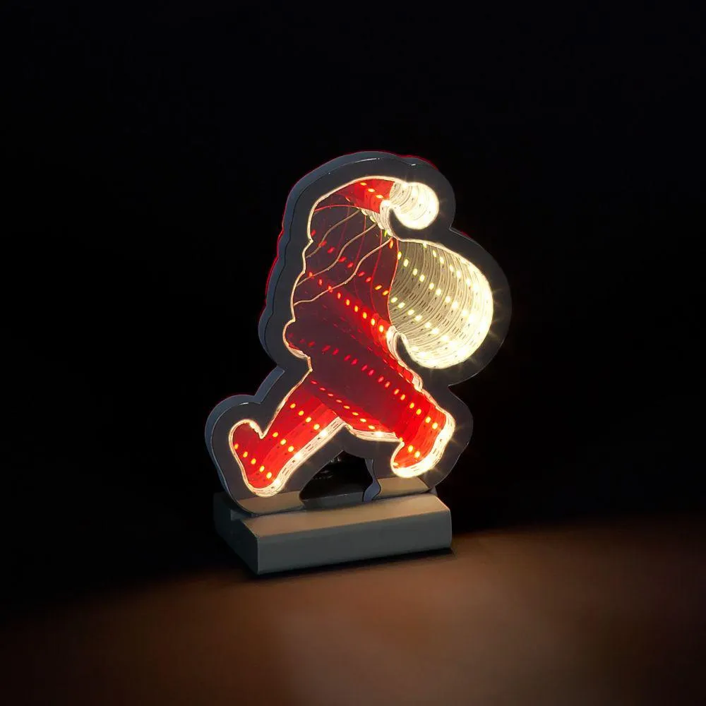 Battery Operated and USB Red and Ice White Santa