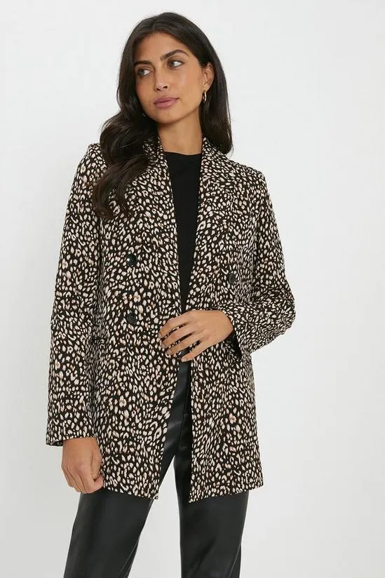 Double Breasted Animal Blazer