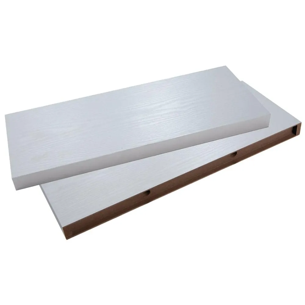 Greenhurst 40cm 2 Pack White Easy Fit Floating Shelf