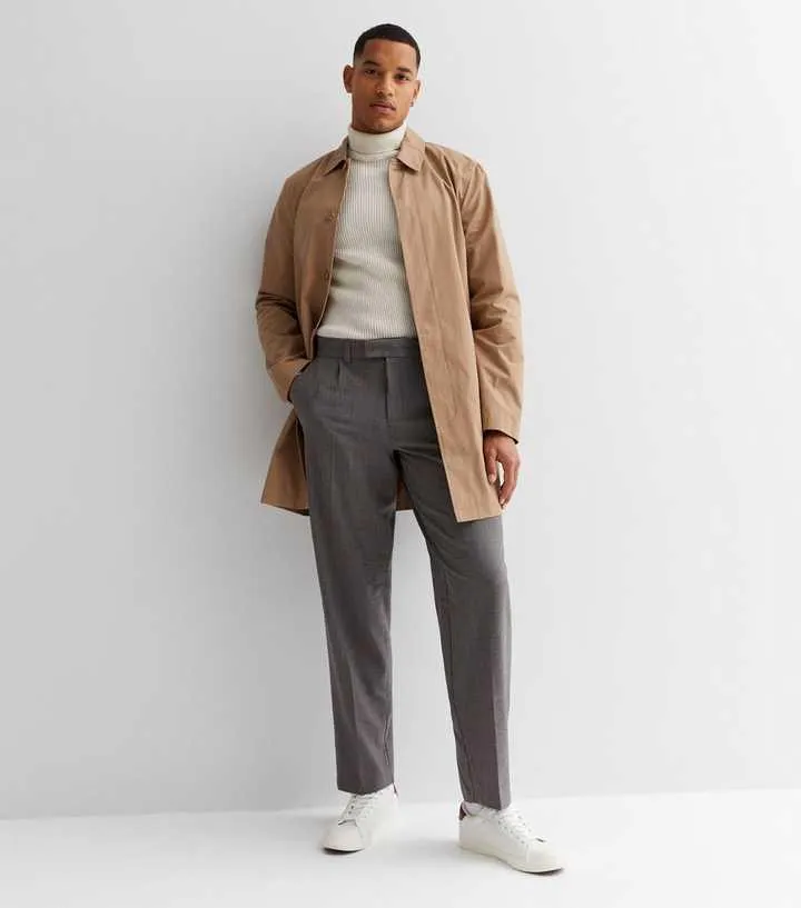 Brown Relaxed Fit Suit Trousers