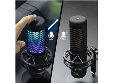 HyperX QuadCast S - USB Microphone (Black-Grey) - RGB Lighting