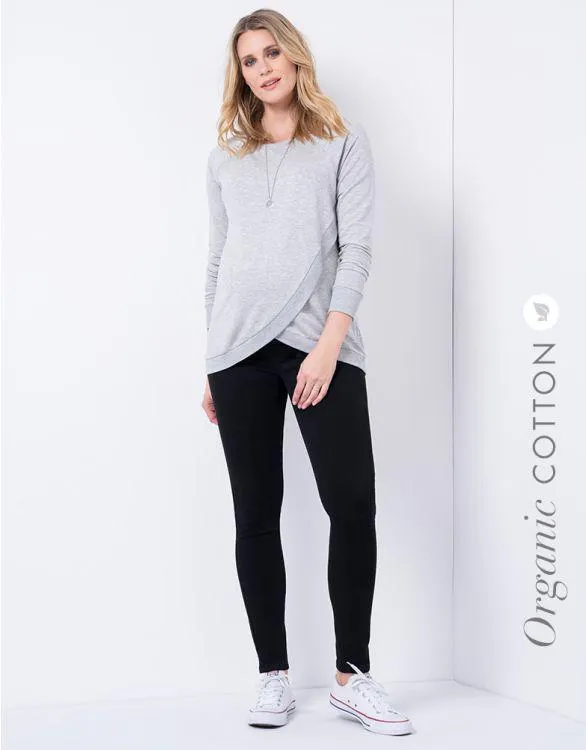 Organic Cotton Over Bump Black Maternity Jeans
