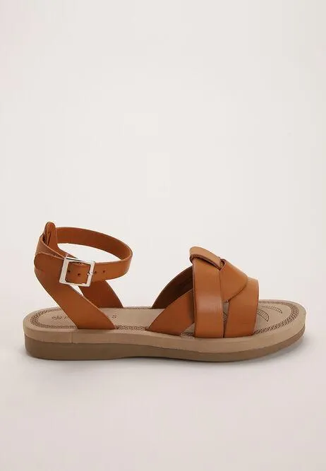 Womens Tan Comfort Sandals