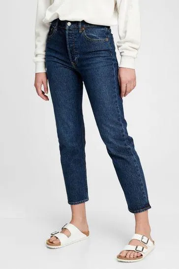 High Waisted Cheeky Straight Jeans