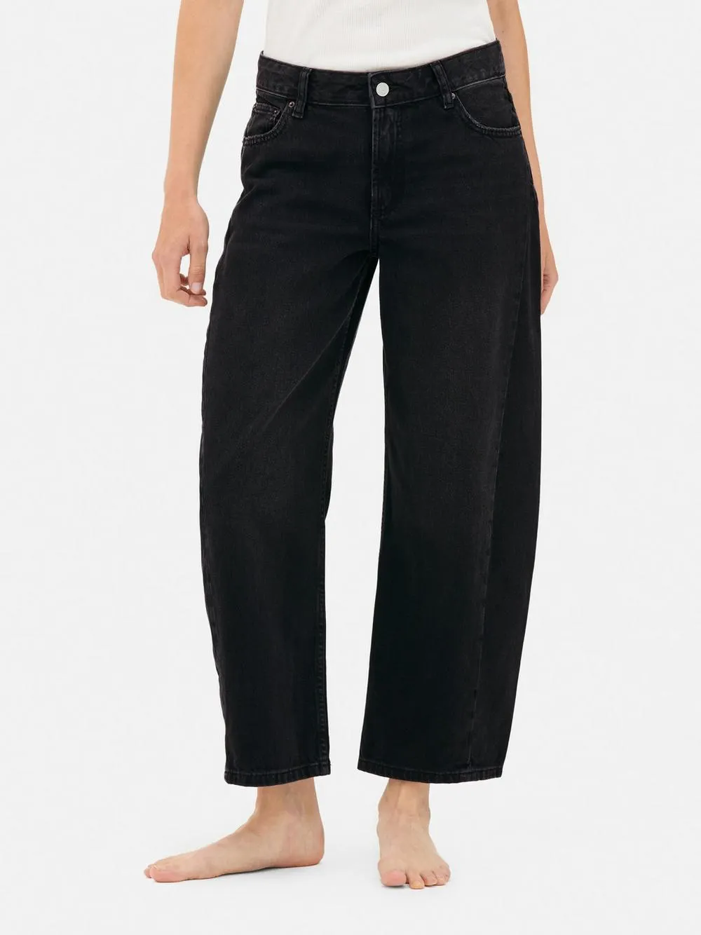 Mid-Rise Barrel Leg Jeans | Short - Long Lengths