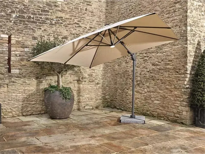 Truro Square 3m Cantilever Parasol - Sand