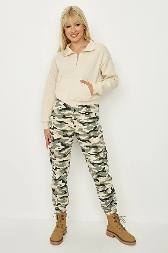 Multi Camo Cargo Joggers