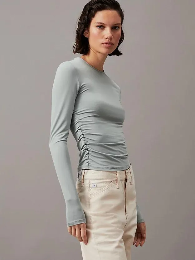 Soft Jersey Pleated Top