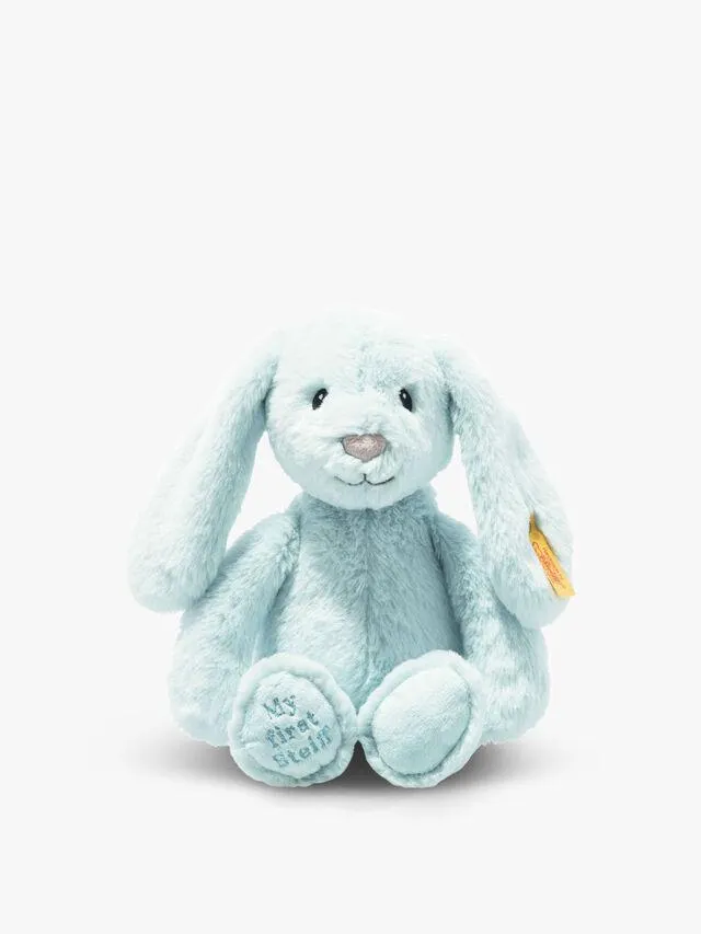 Steiff Soft Cuddly Friends My First Steiff Hoppie Blue Rabbit