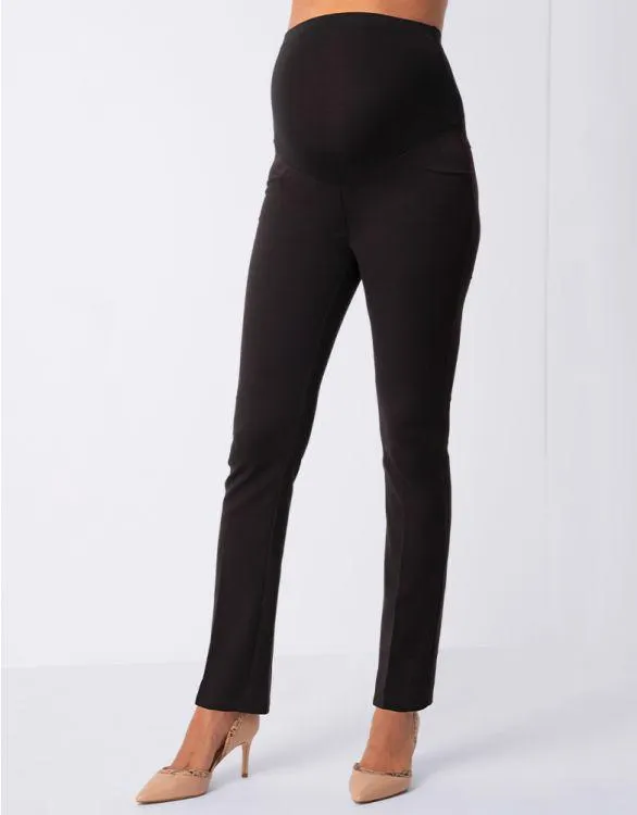 Straight Leg Black Maternity Trousers
