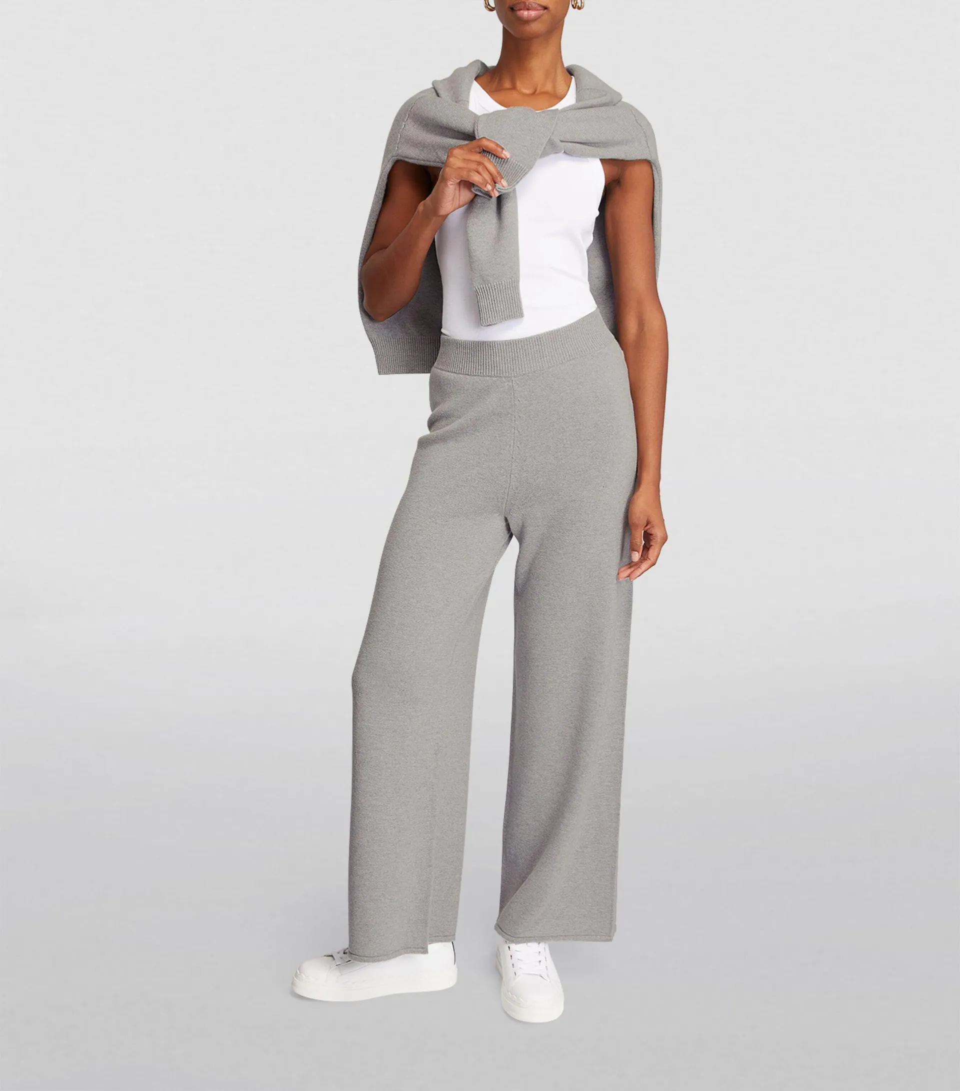 Cashmere Wide-Leg Sweatpants