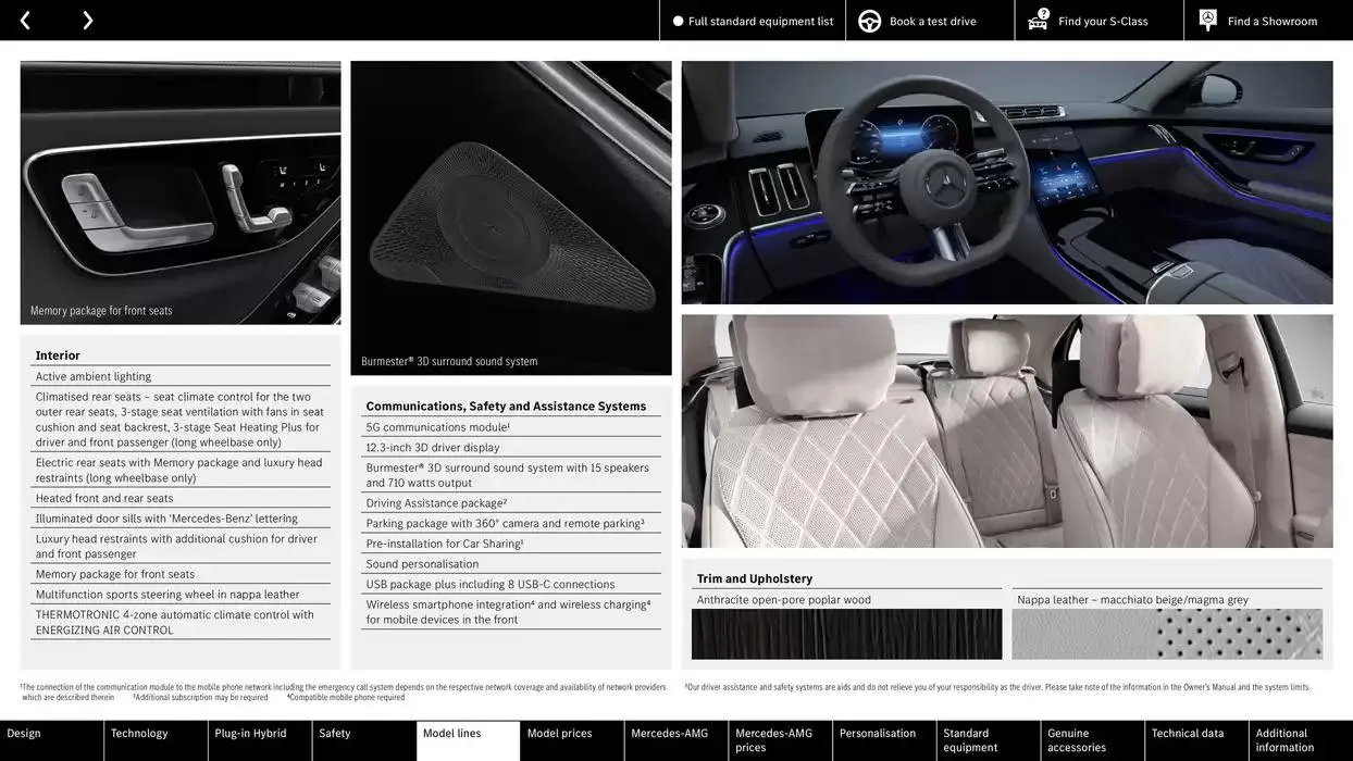 Mercedes Benz S-Class Saloon from 9 October to 9 October 2025 - Catalogue Page 22
