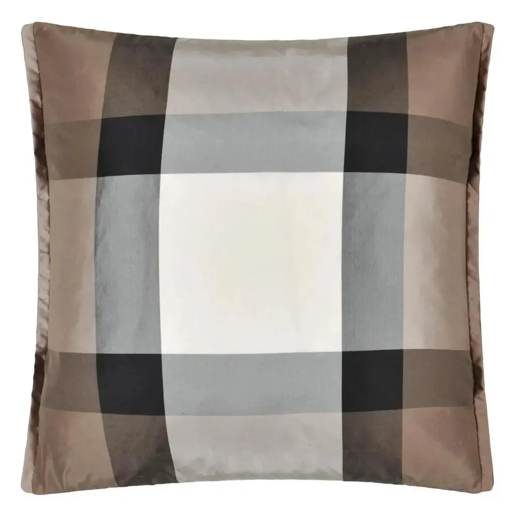Varanasi Taupe Silk Cushion