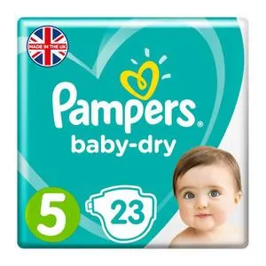 Pampers Baby Dry Size 5 Nappies Junior 23 Pack