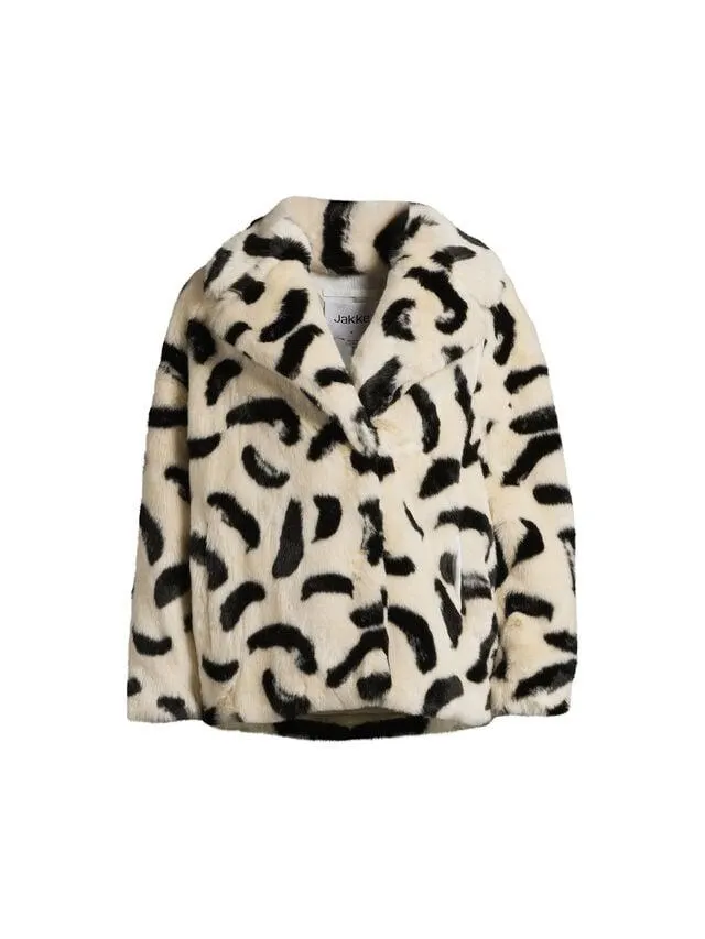 Rita Coat with Paintbrush Print