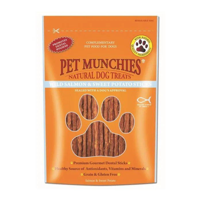 Pet Munchies Wild Salmon & Sweet Potato Sticks 90G