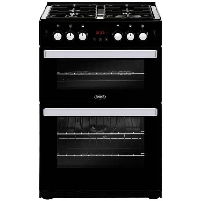 Belling Cookcentre 60G 60cm Double Oven Gas Cooker - Black
