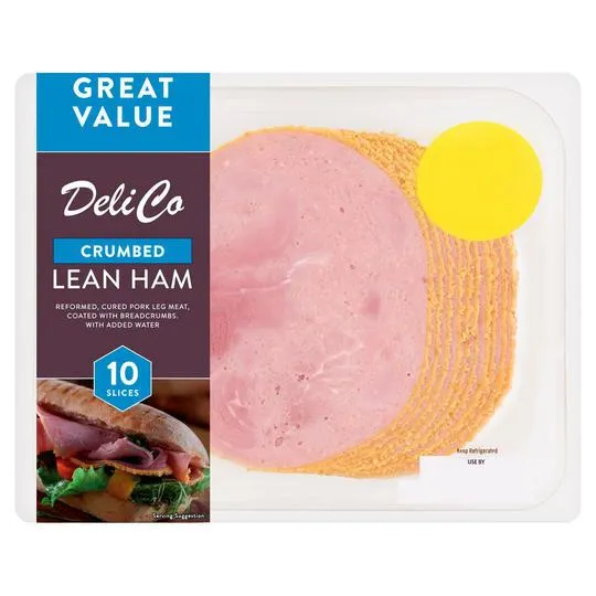 Deli Co Crumbed Lean Ham 10 Slices 200g