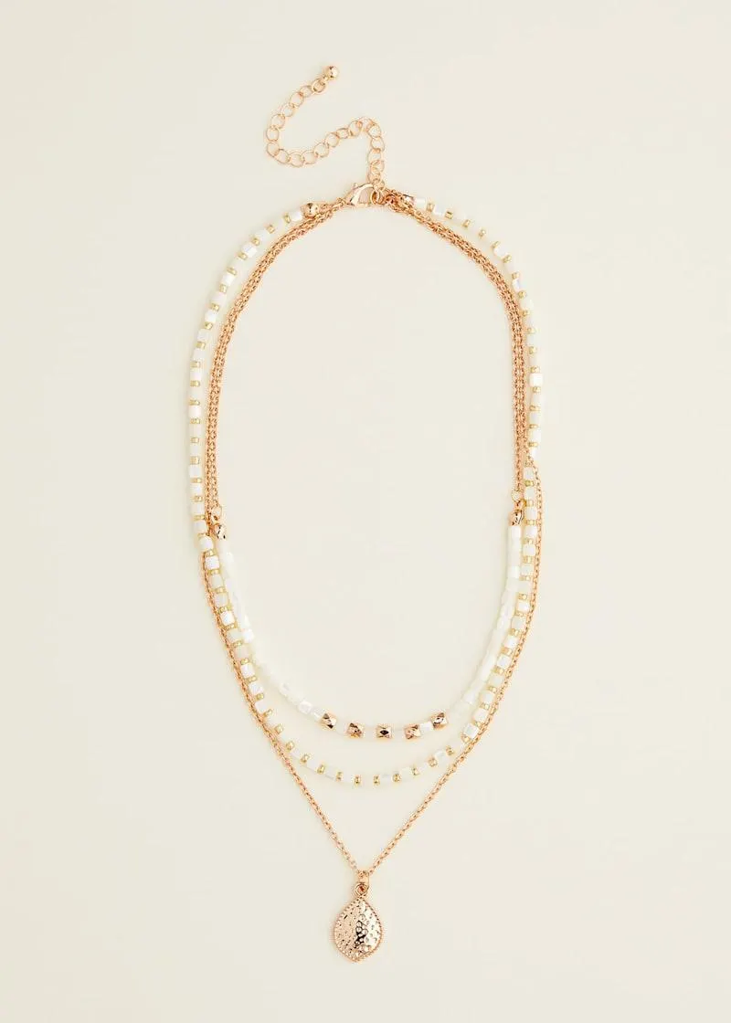 Beaded Layer Short Necklace